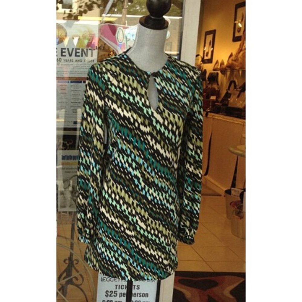 Nikki Poulos Mod Long Sleeve Mini Dress